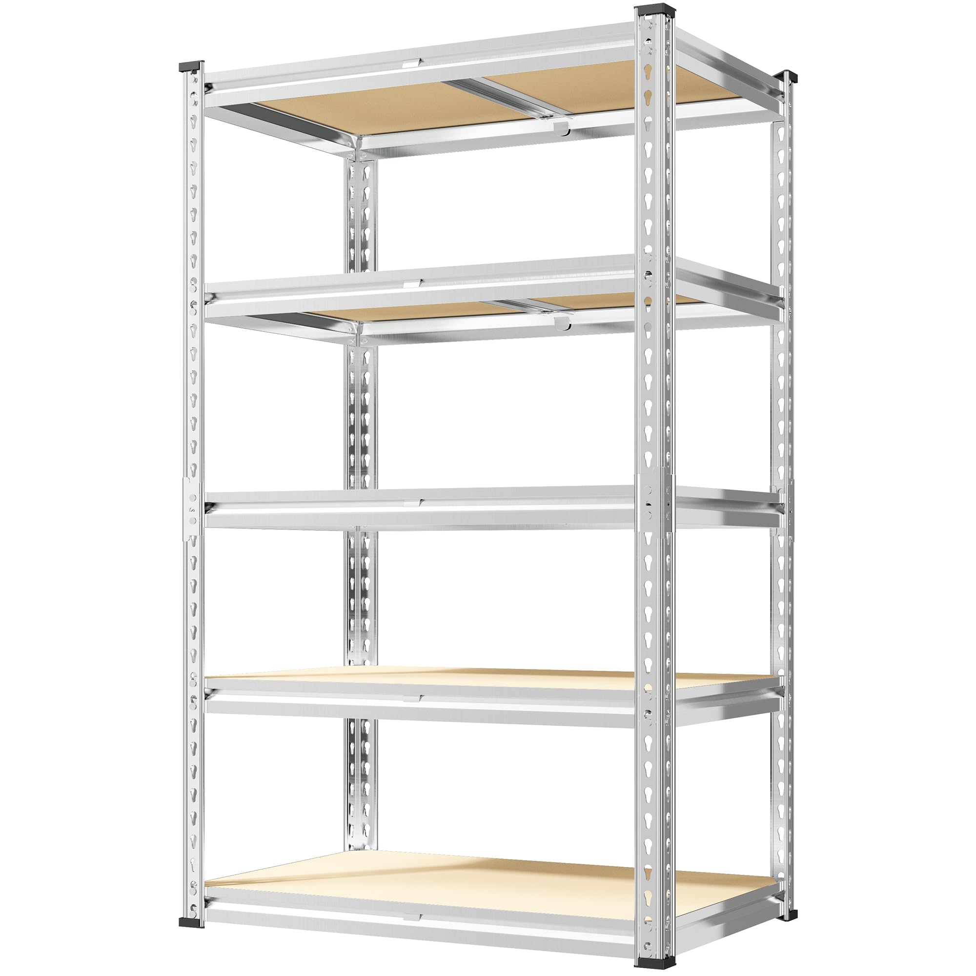 REIBII Heavy-Duty Storage Shelves with Wood Board