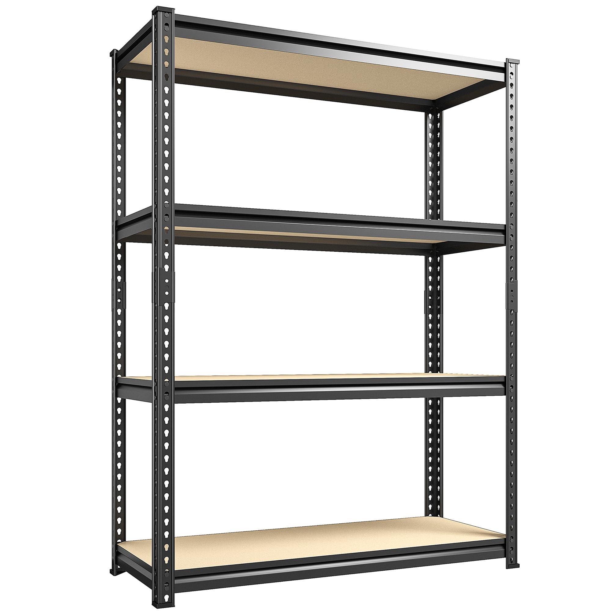REIBII Heavy-Duty Storage Shelves with Wood Board