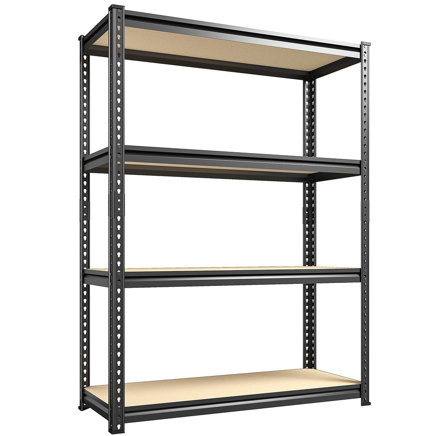 REIBII Heavy-Duty Storage Shelves with Wood Board