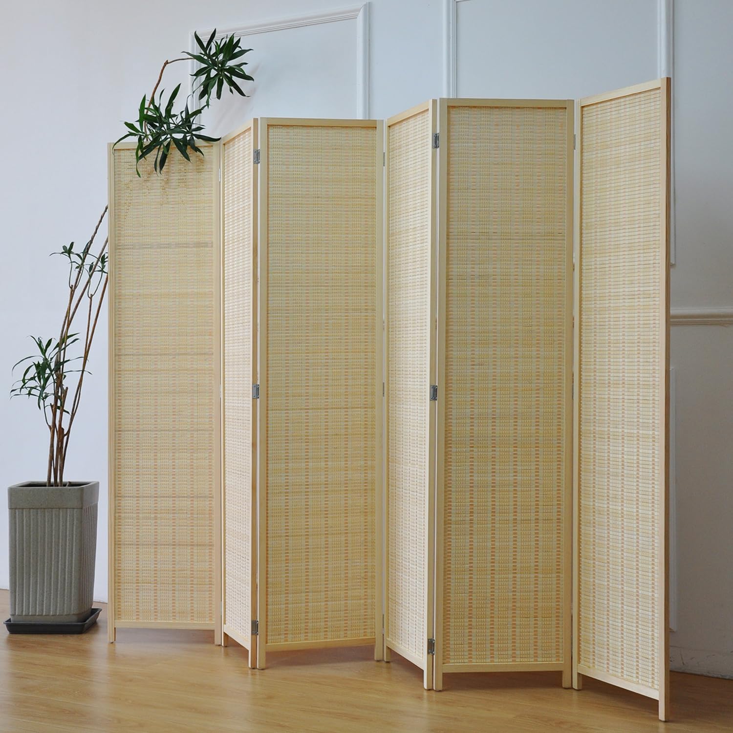 Furnnylane Bamboo Folding Room Divider & Privacy Screen