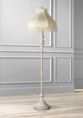 360 Lighting 60" Tall Scallop Shade Antique White Traditional Floor Lamp