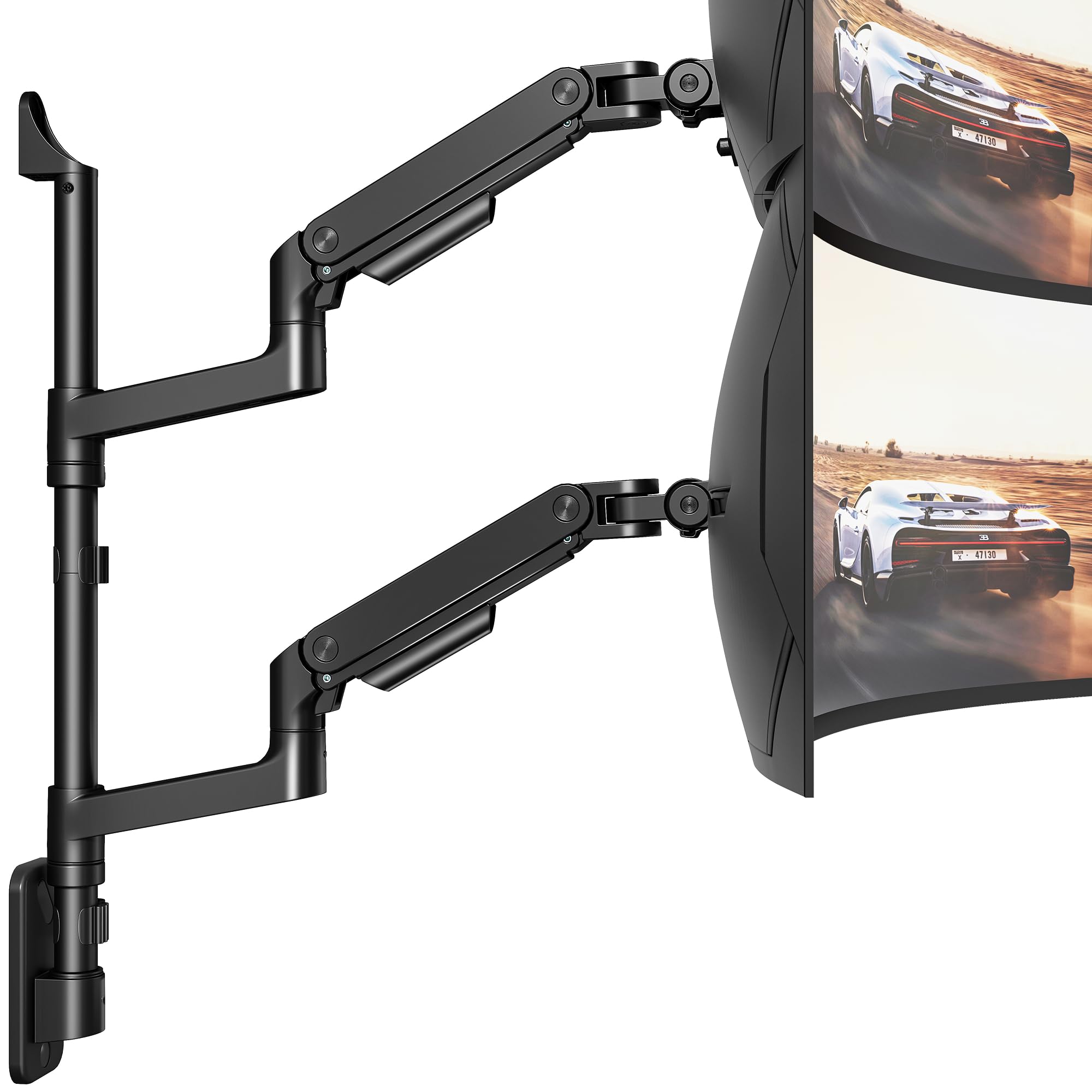 ARES Wing Heavy-Duty Wall Mount Monitor Arm for 17–49″ Screens