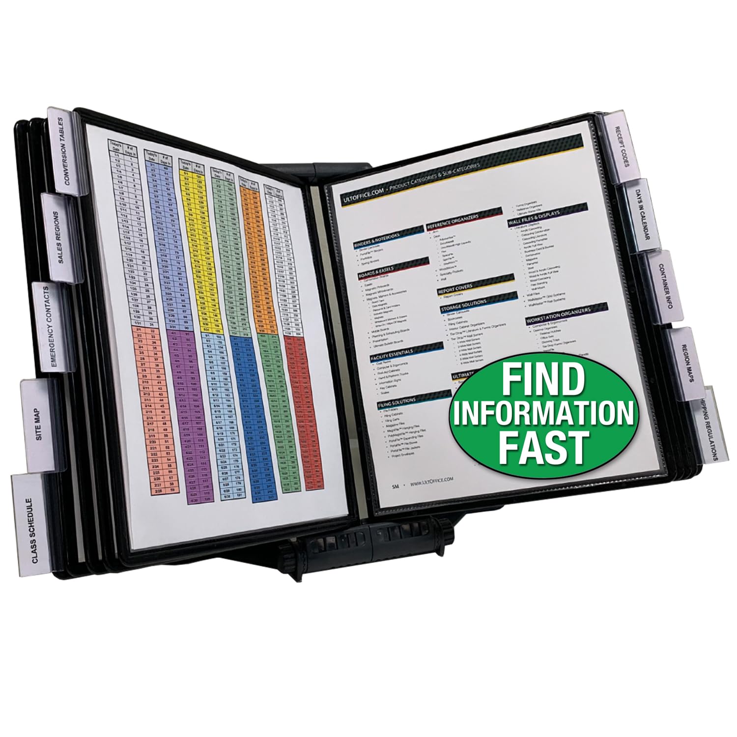 Ultimate Office AdjustaView Expandable Desk Reference Display Organizer