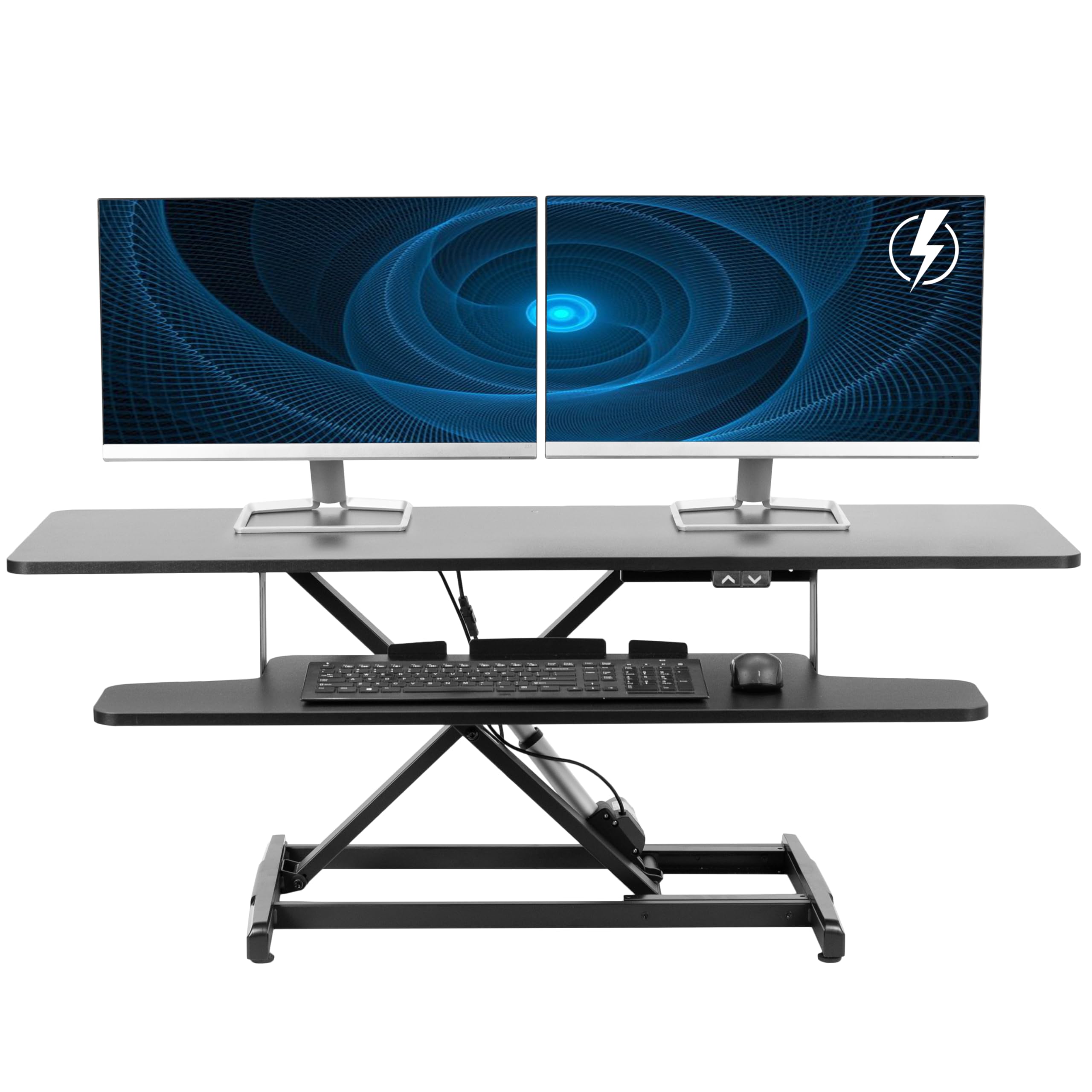 VIVO Electric Standing Desk Converter with Keyboard Tray