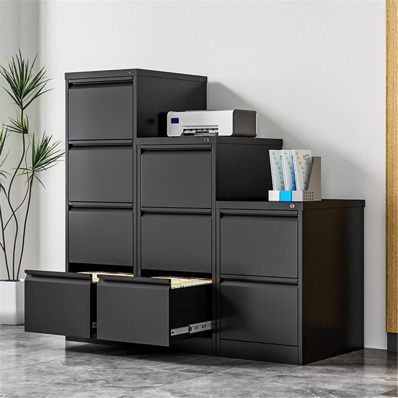 Professional File Storage Cabinet, Office Organizer, Thickened Steel Plate Construction, Large Capacity Document & Data Storage Solution