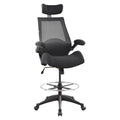 BOLISS 400lbs High Back Computer Office Drafting Chair Flip up Armrests Lumbar Support Adjustable Big Footrest Ring