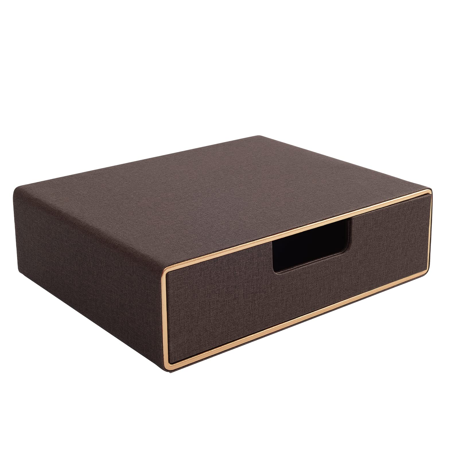 RHCSZ Leather 3-Drawer A4 Desktop File Organizer