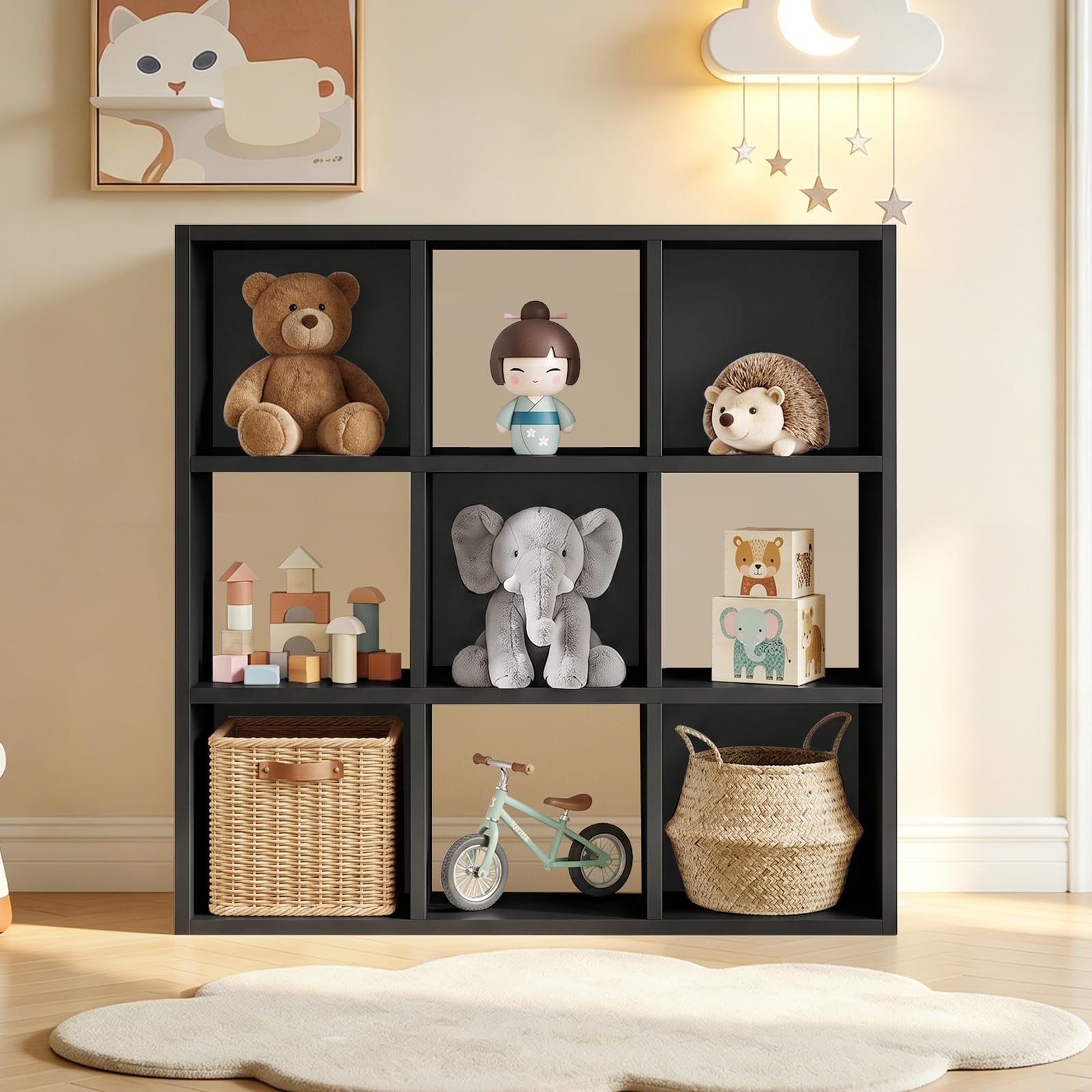 LUCKLIFE 8-Cube Modular Storage Organizer Bookcase Shelf