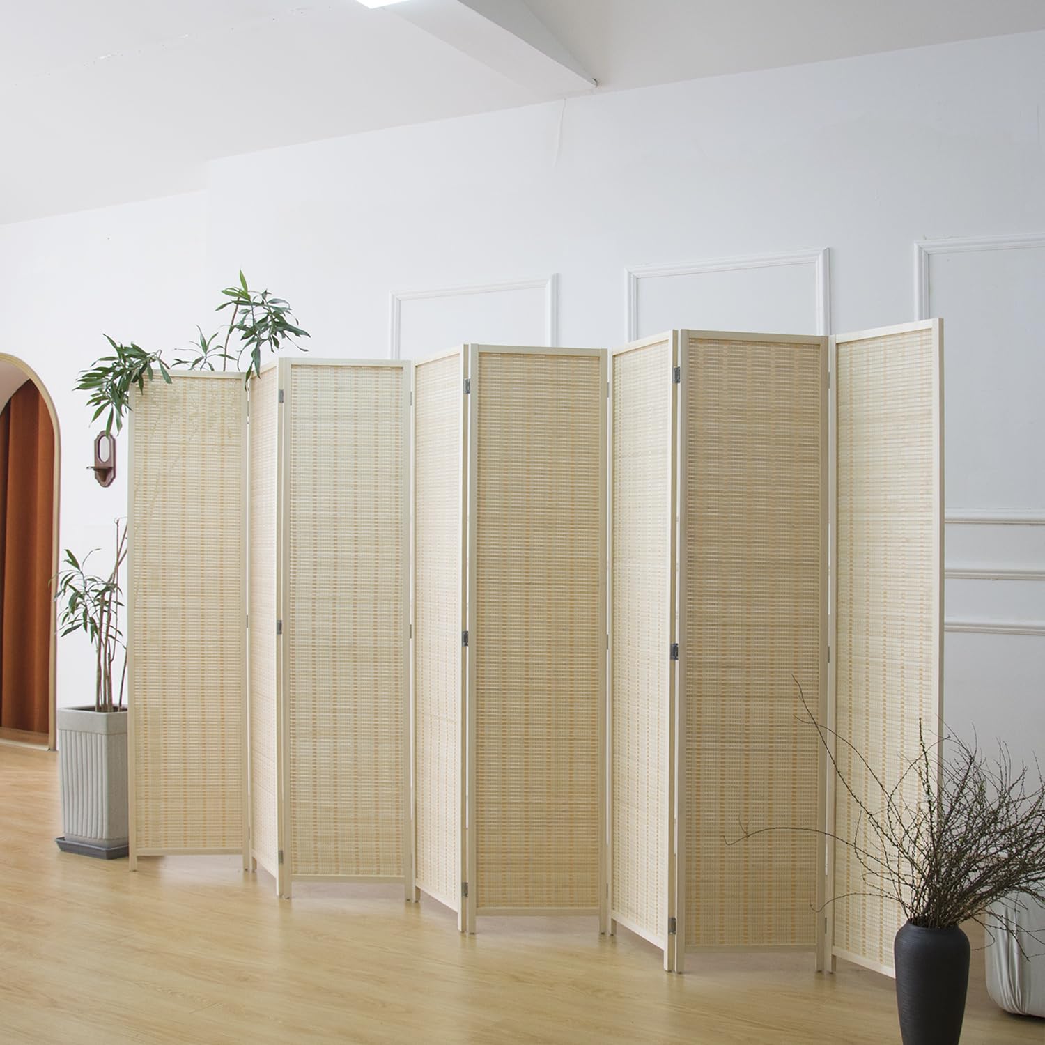 Furnnylane Bamboo Folding Room Divider & Privacy Screen