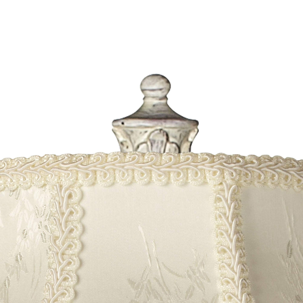 360 Lighting 60" Tall Scallop Shade Antique White Traditional Floor Lamp