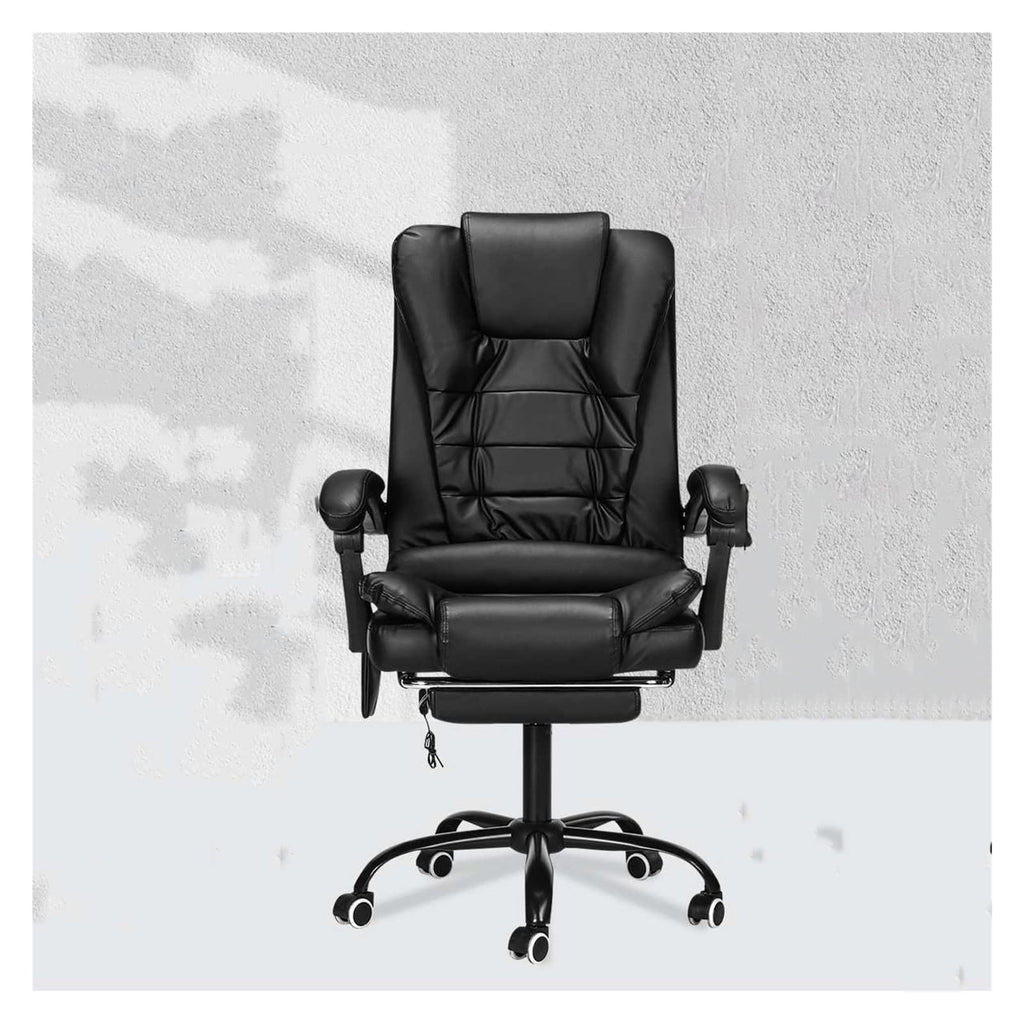 YNBJIL Adjustable Massage Office Chair Reclining High Back Chair Big Tall Leather Ergonomic Swivel Chair with Footrest