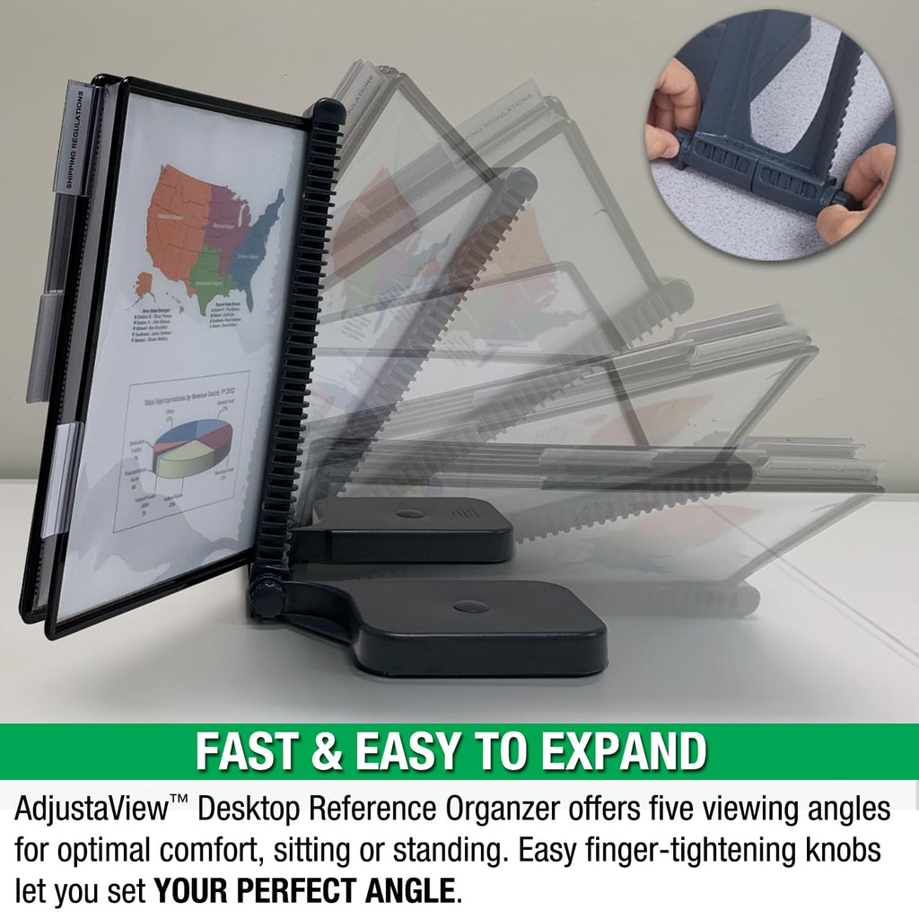 Ultimate Office AdjustaView Expandable Desk Reference Display Organizer
