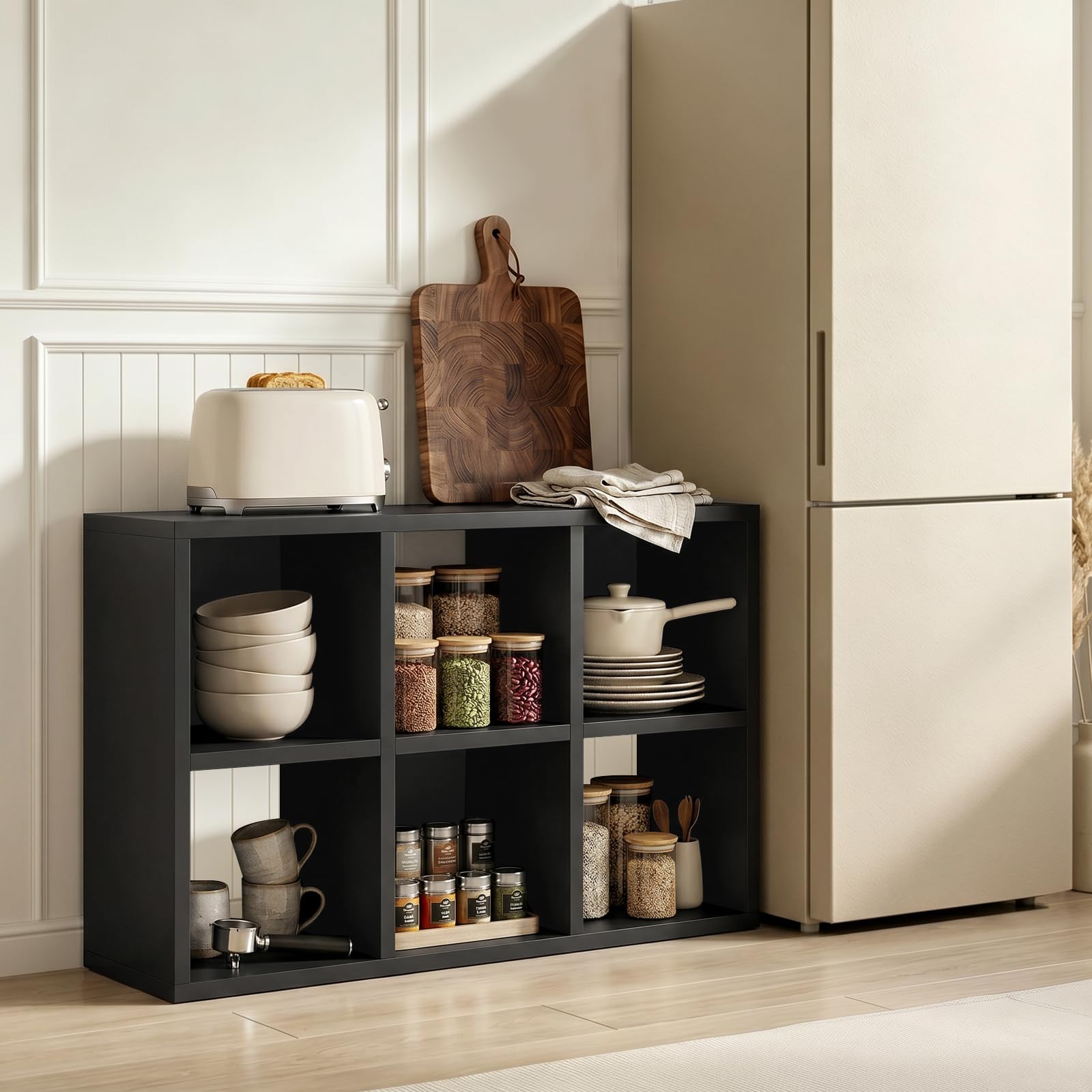 LUCKLIFE 8-Cube Modular Storage Organizer Bookcase Shelf