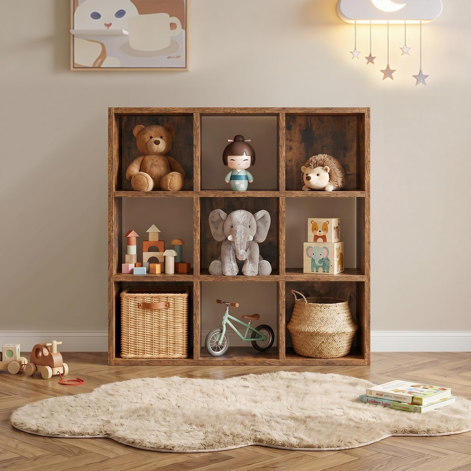LUCKLIFE 8-Cube Modular Storage Organizer Bookcase Shelf