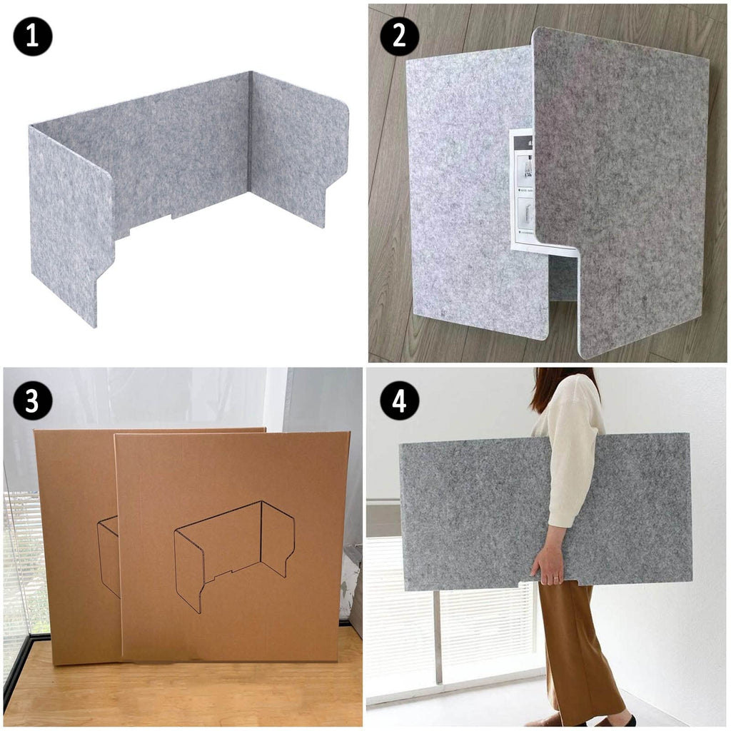 Freestanding Acoustic Desk Dividers Desk Panel,Panel, 2 Pcs Classroom Desktop Privacy Panel, Reduce Noise and Visual Distractions with This Lightweight Desk Mounted Privacy Panel (Color : Dark Camel