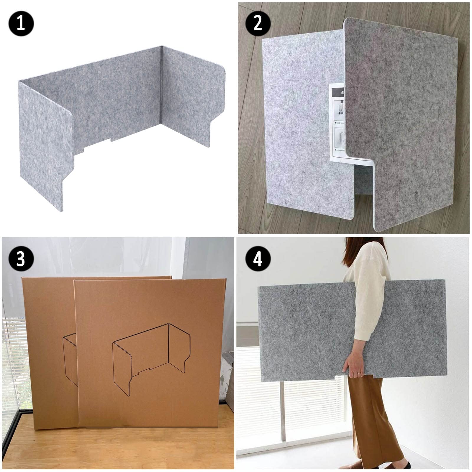 Freestanding Acoustic Desk Dividers Desk Panel,Panel, 2 Pcs Classroom Desktop Privacy Panel, Reduce Noise and Visual Distractions with This Lightweight Desk Mounted Privacy Panel (Color : Dark Camel