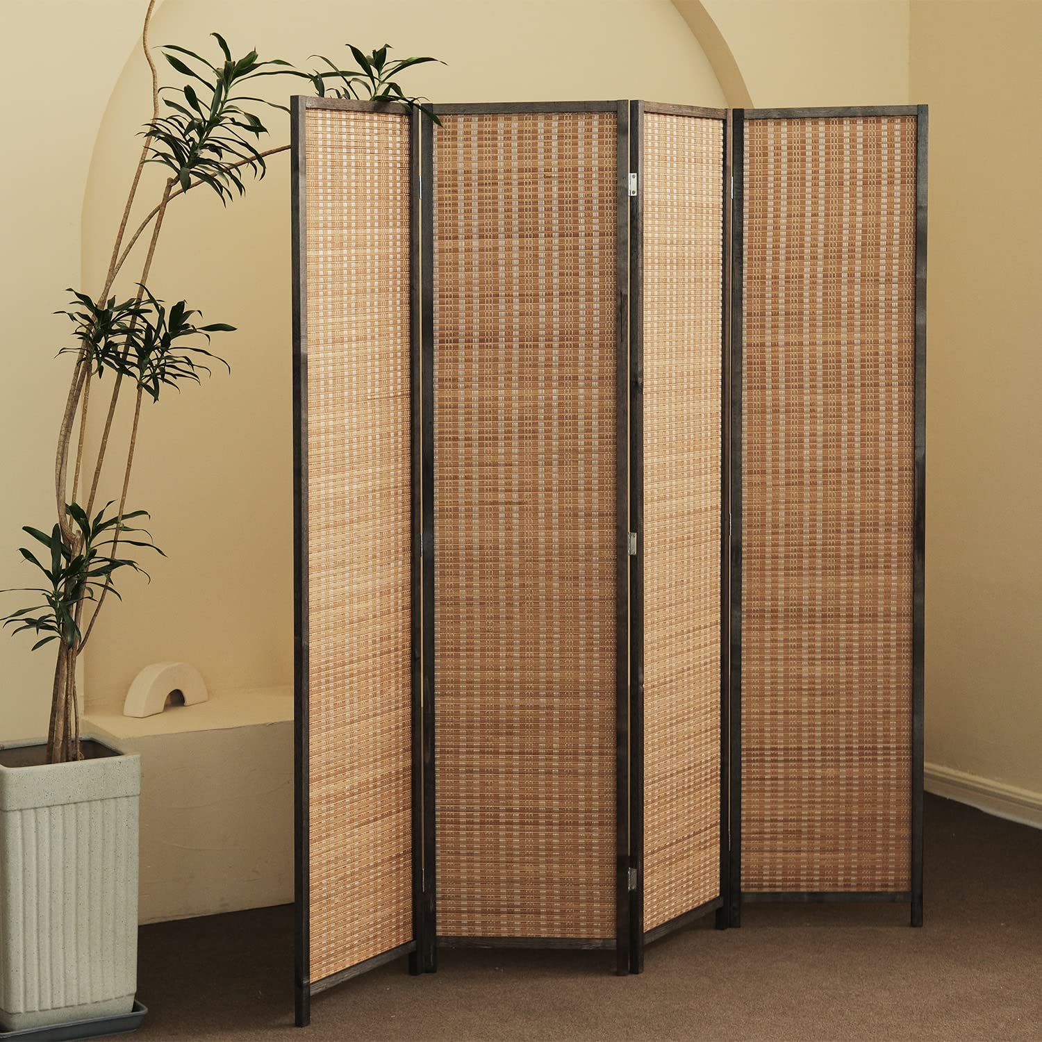 Furnnylane Bamboo Folding Room Divider & Privacy Screen