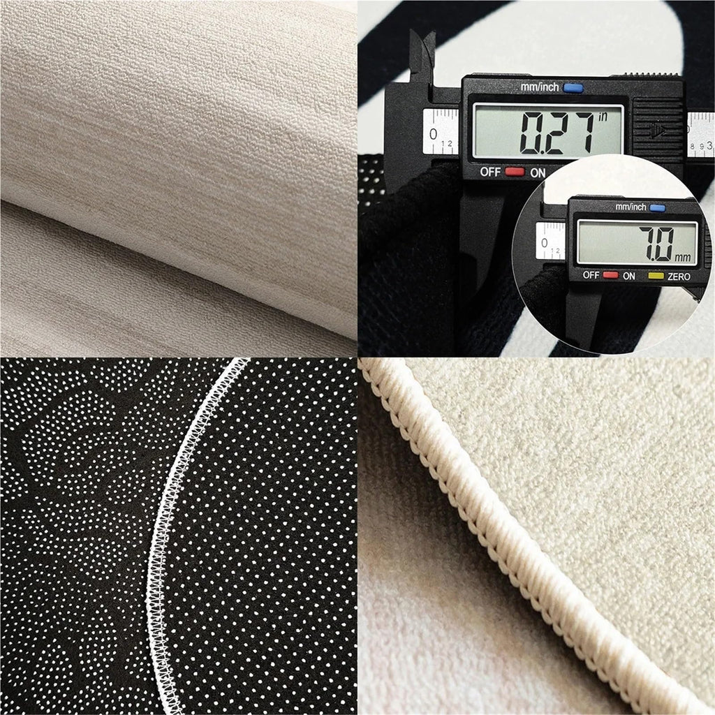 Chair Floor Mat Study Bedroom Non-Slip Home Carpet Beige Striped Rug Living Room Swivel Chairs Area Rugs for Hardwood Floor、Tile Floor