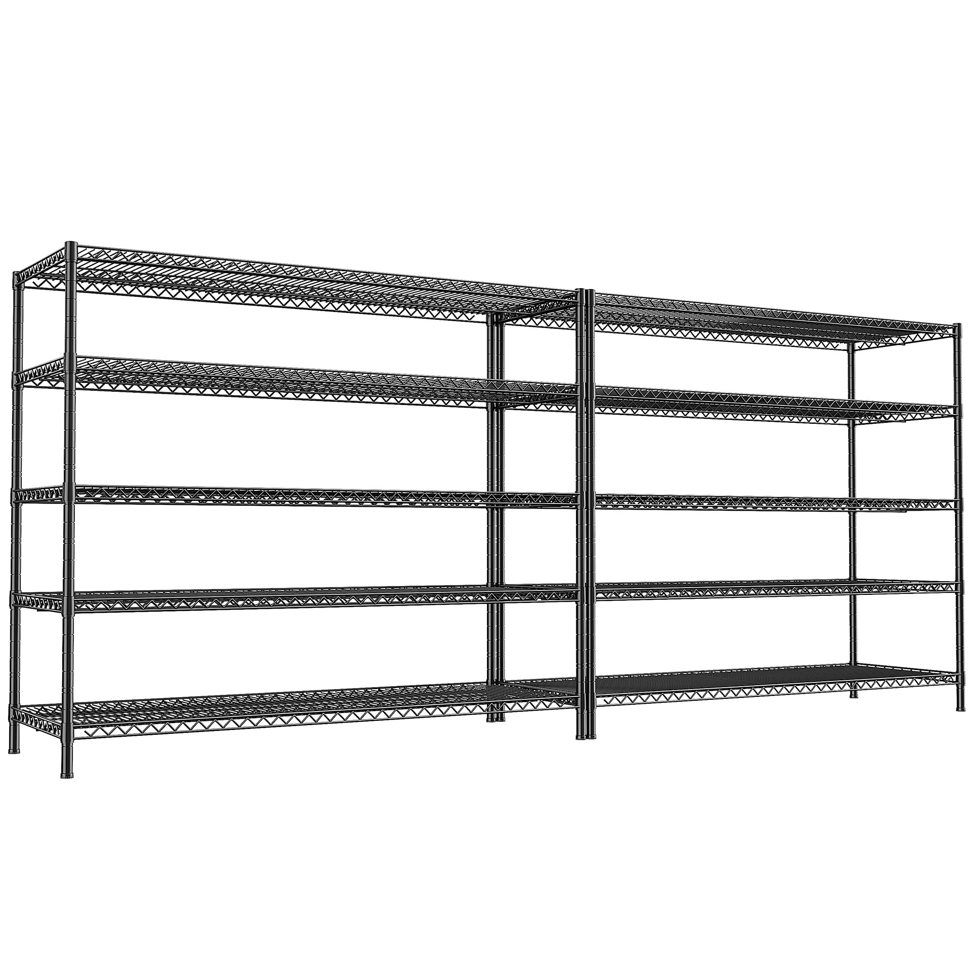 REIBII 5-Tier Heavy-Duty Metal Storage Shelving Unit
