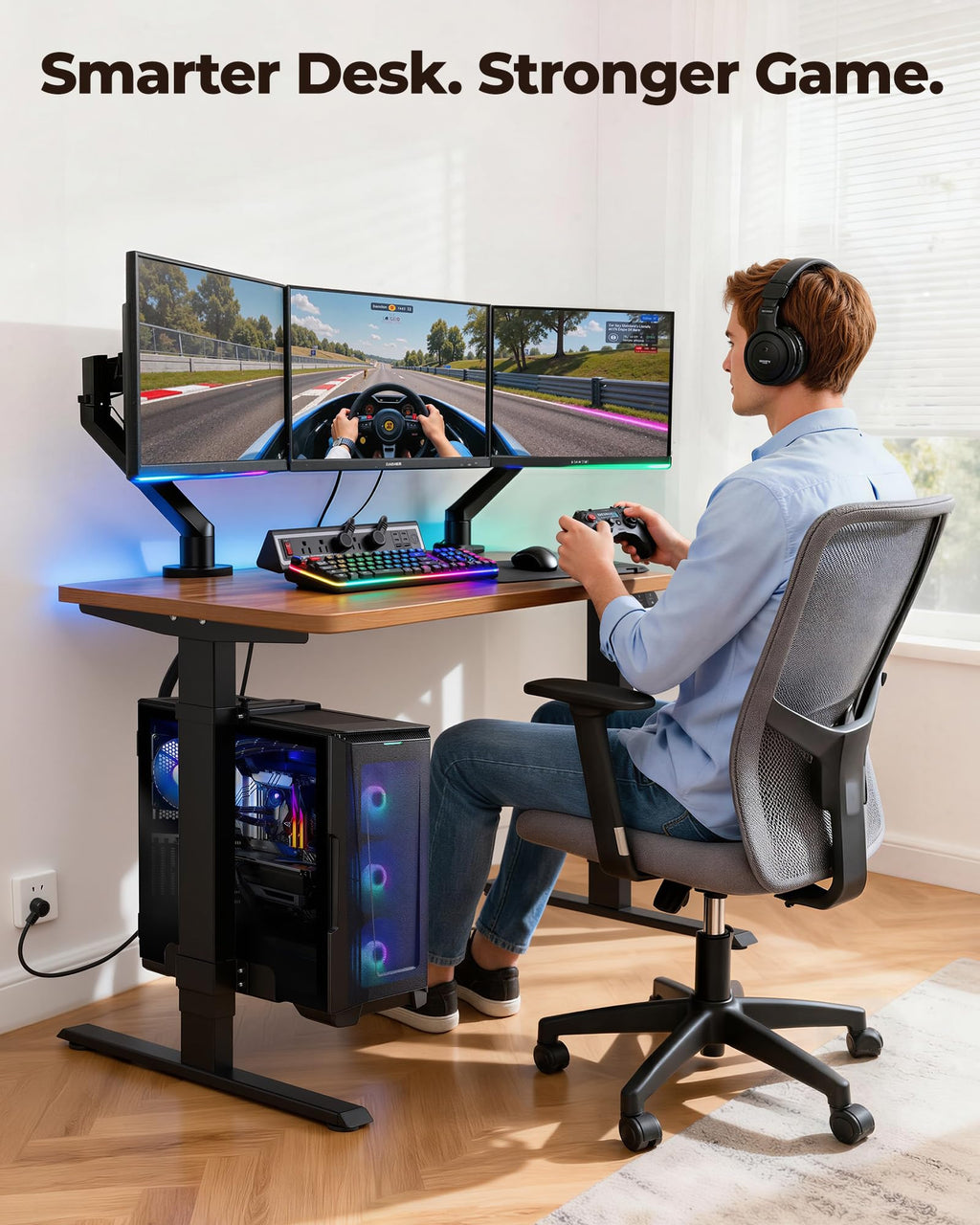 TOPSKY Dual Motor Electric Standing Desk Frame, Height Adjustable Sit Stand Base for Home Office, Fits Table Tops up to 70.8 x 31.5 Inch, 225 lb Capacity