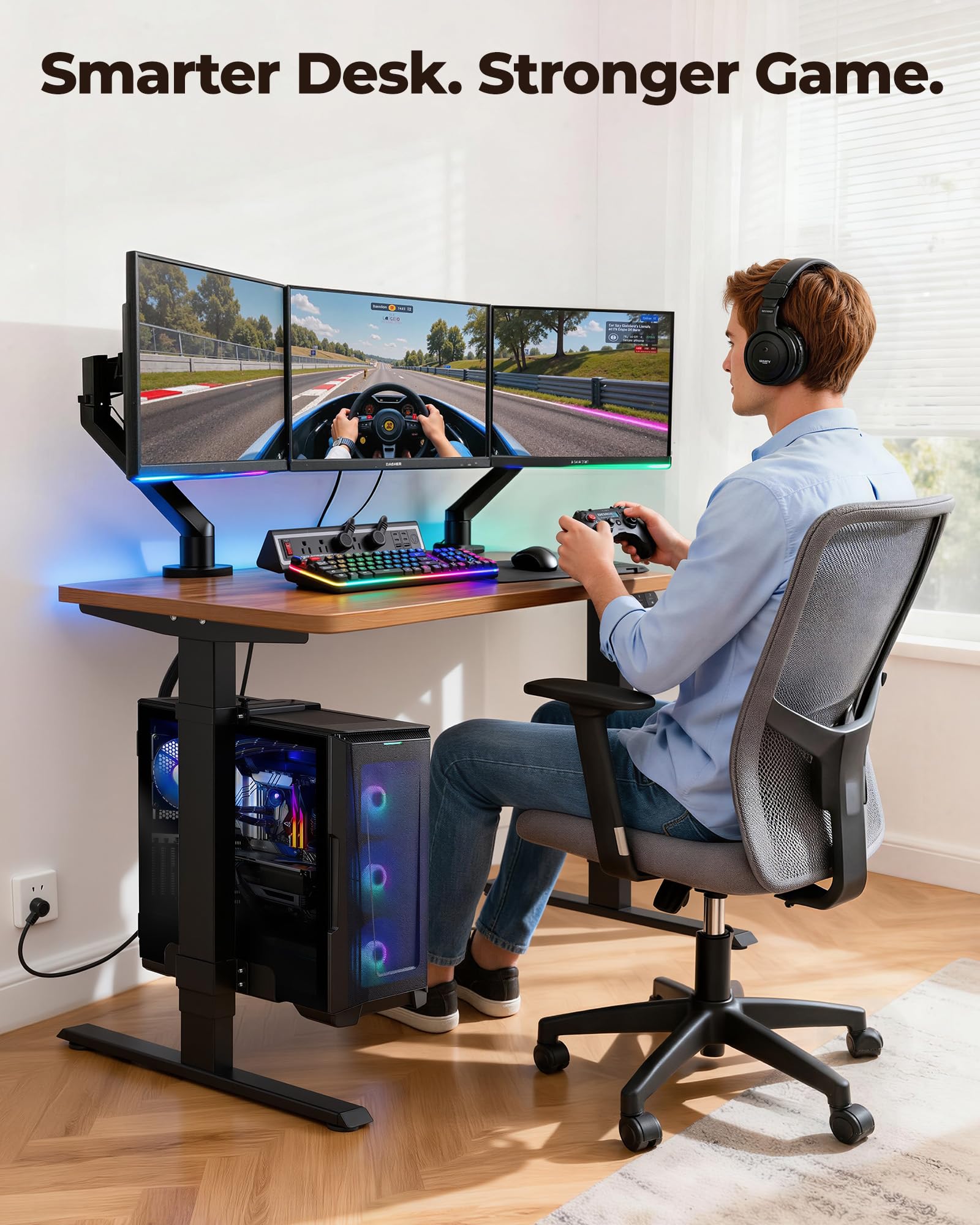 TOPSKY Dual Motor Electric Standing Desk Frame, Height Adjustable Sit Stand Base for Home Office, Fits Table Tops up to 70.8 x 31.5 Inch, 225 lb Capacity