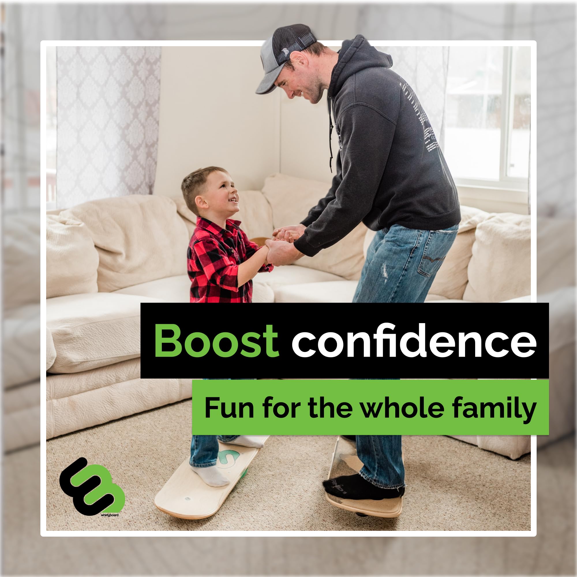 Whirly Board Wide 360˚ | Standing Desk Balance Board | Wobble Board Portable Home Gym | Snowboard Training | Surf trainer | Balance Board for Kids & Adults | Core Balance Trainer