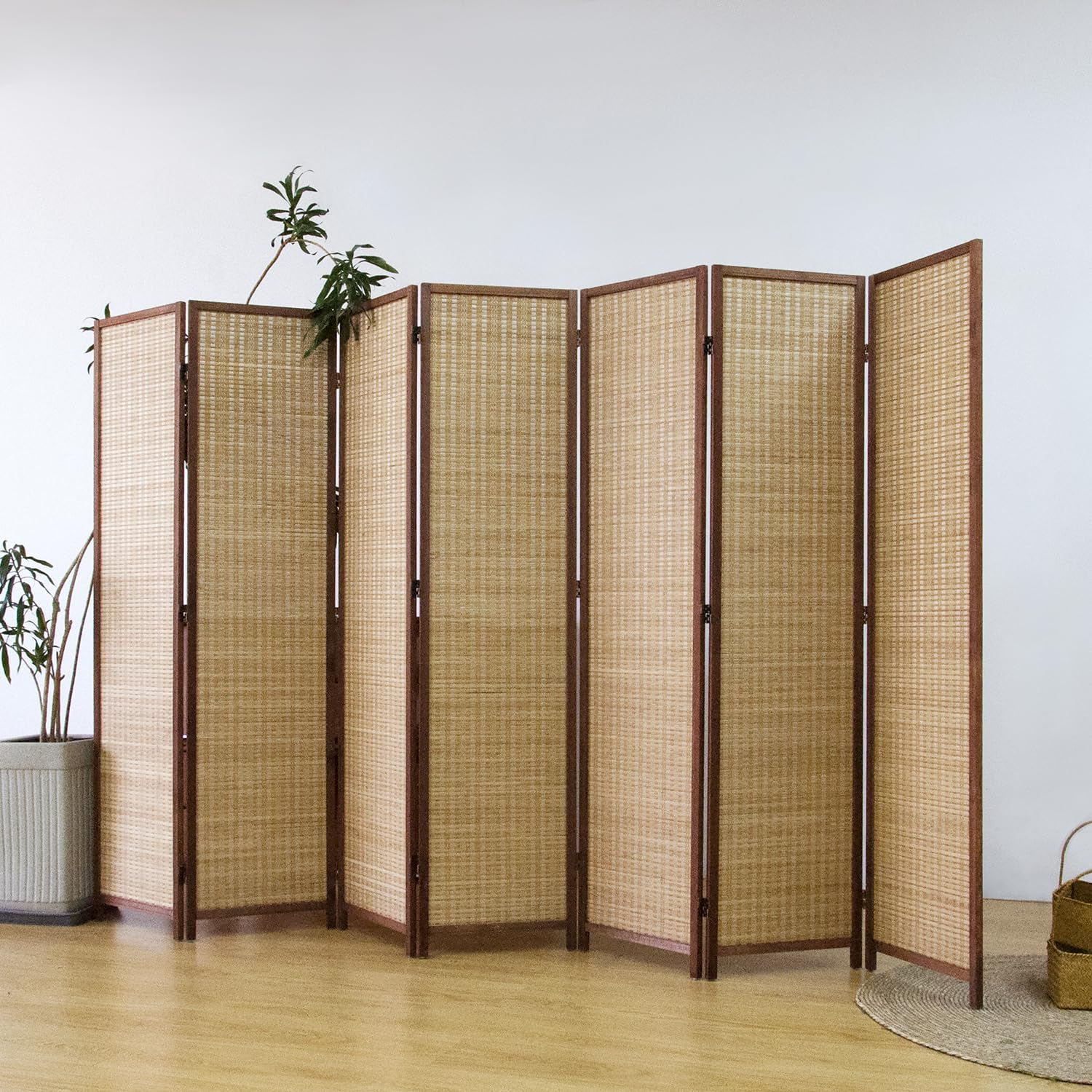 Furnnylane Bamboo Folding Room Divider & Privacy Screen