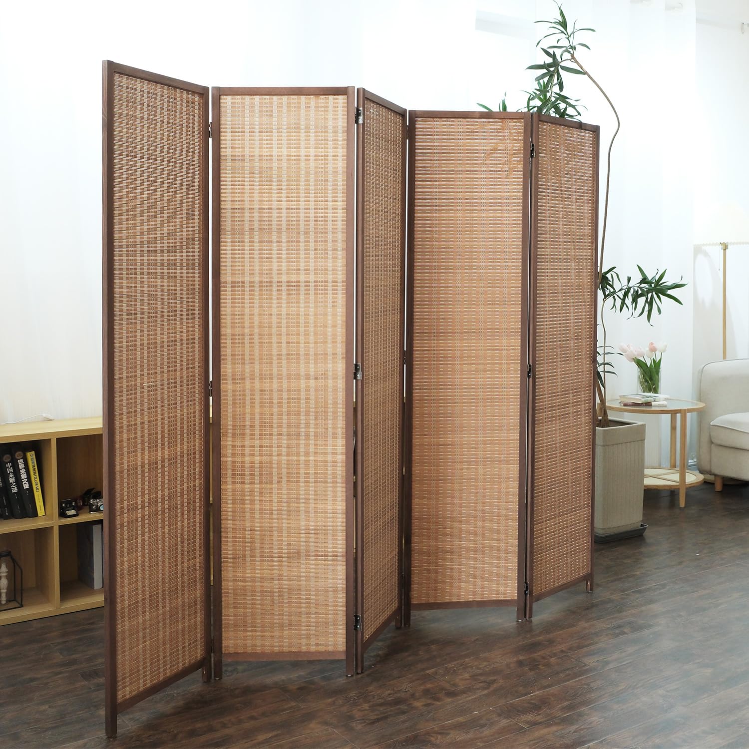 Furnnylane Bamboo Folding Room Divider & Privacy Screen