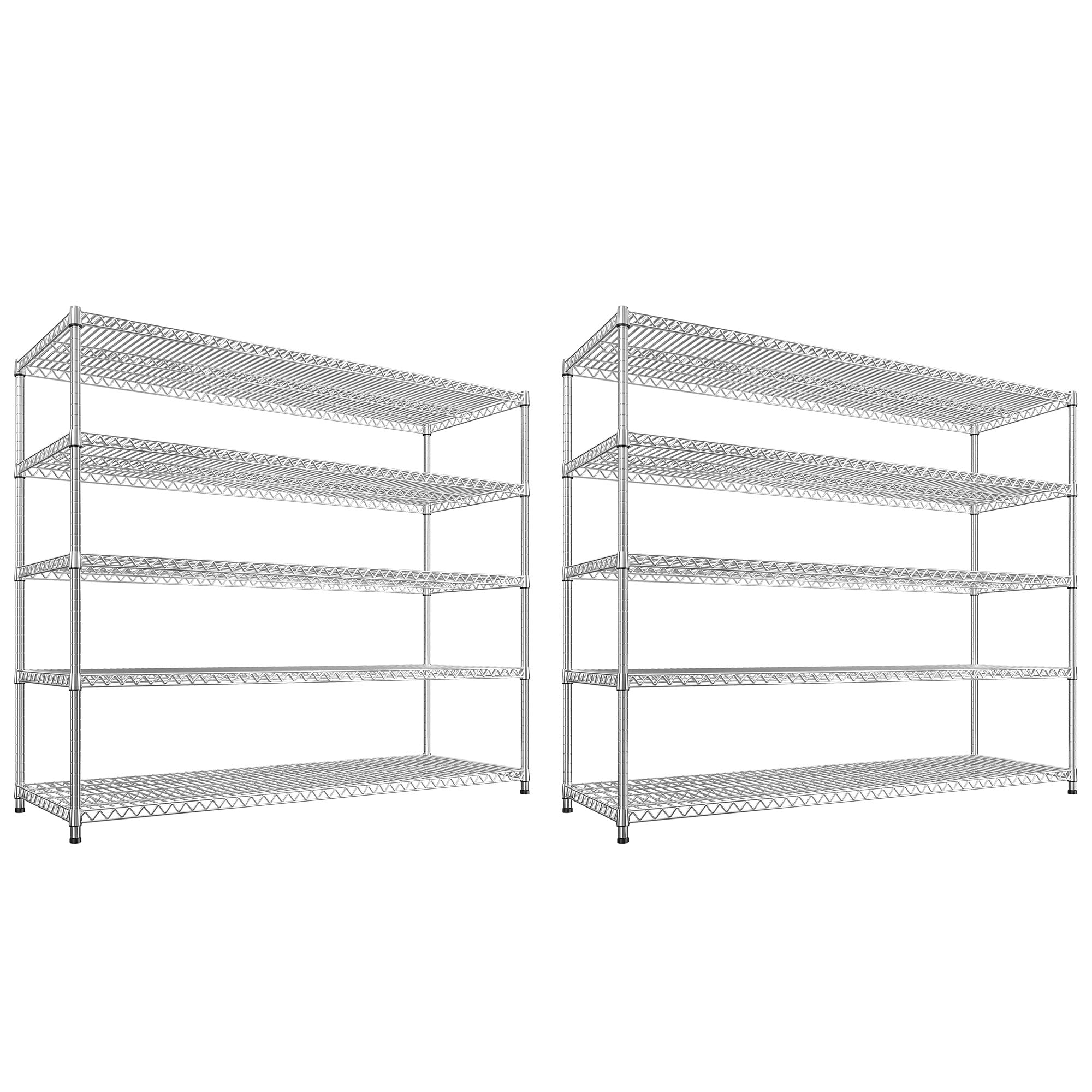 REIBII 5-Tier Heavy-Duty Metal Storage Shelving Unit