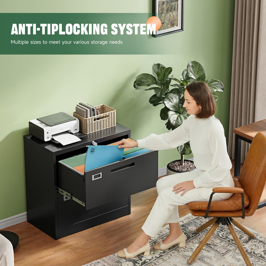 Letaya Metal Lateral File Cabinet for Home Office 2/3/4/5 Drawer （29" H/40 H/52 H/65 H/68 H File Cabinet