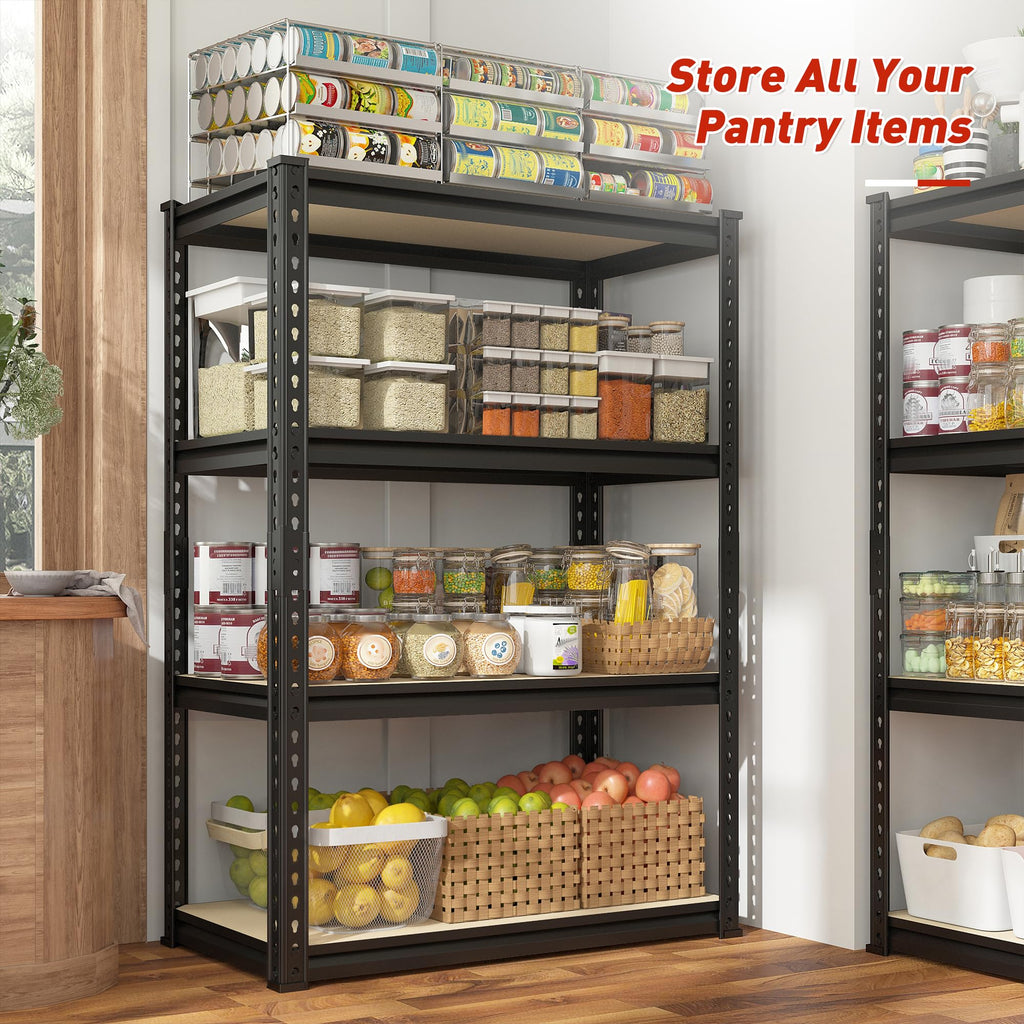 REIBII Storage Shelves with Wood Board