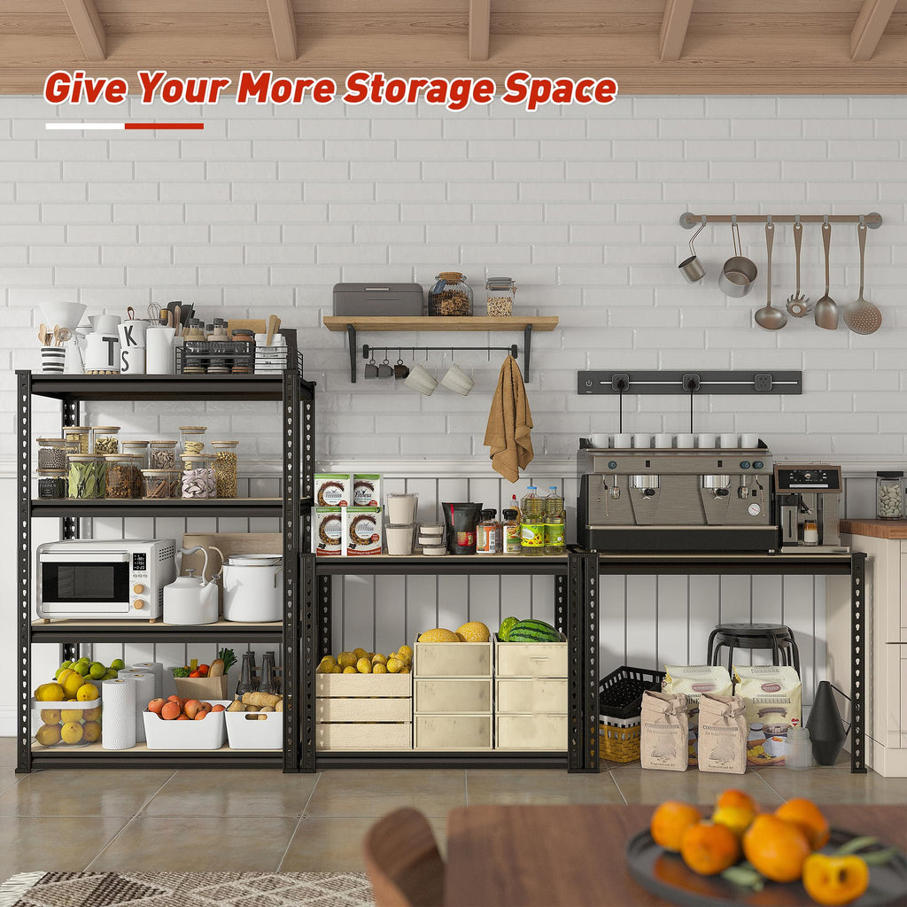 REIBII Storage Shelves with Wood Board